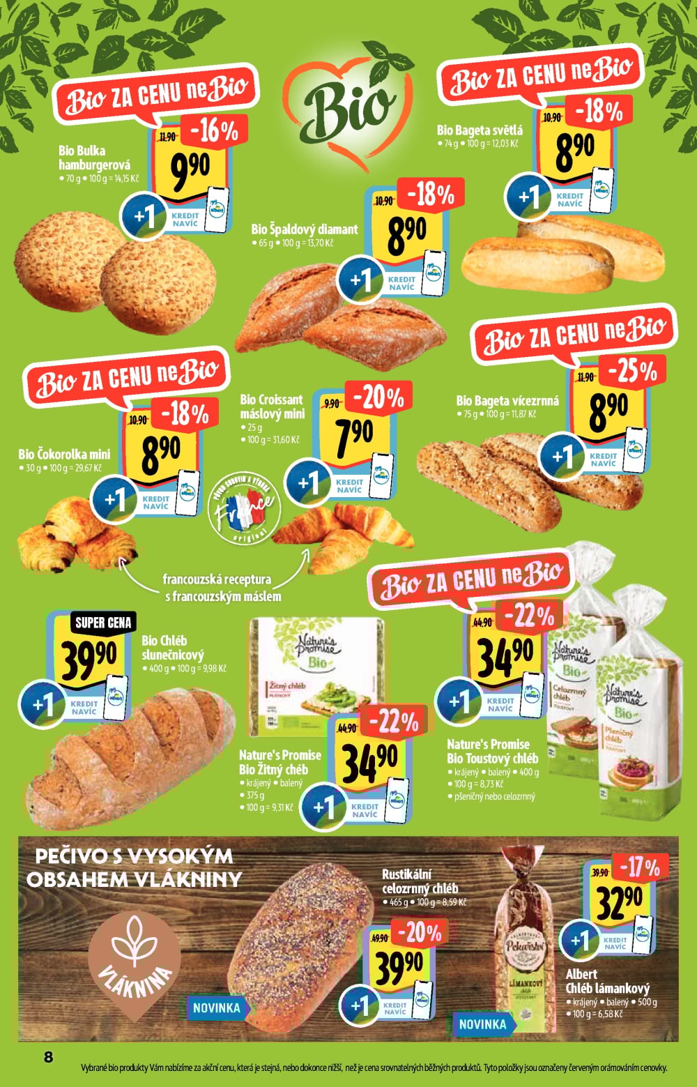 Leták Albert Supermarket - Akční katalog Bio - strana 8