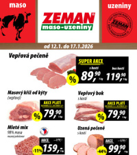 Akční leták ZEMAN maso - uzeniny  ABC
