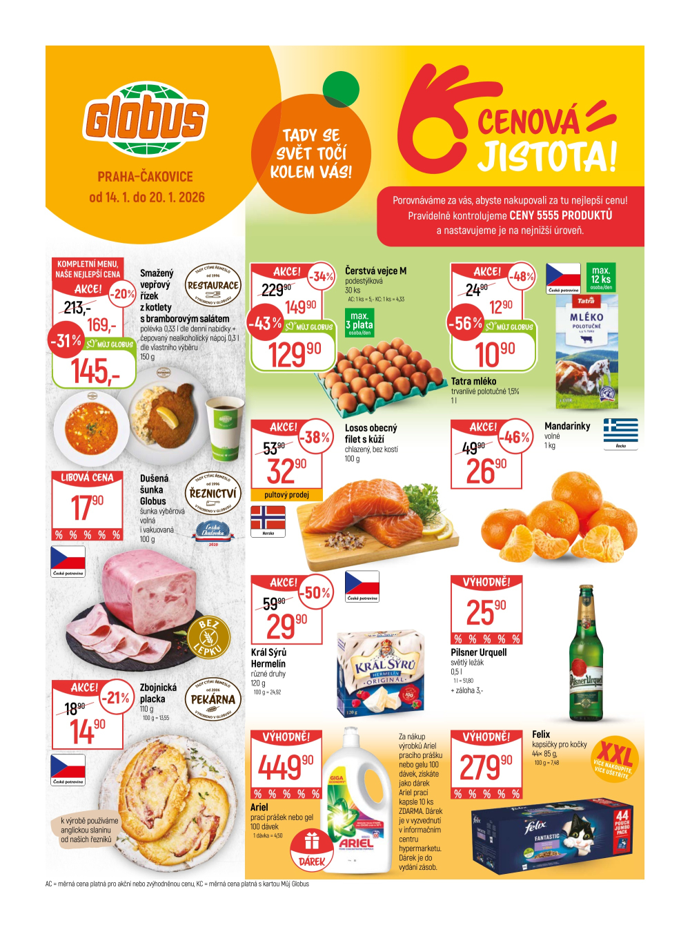 Leták Globus leták Praha - Čakovice - strana 1