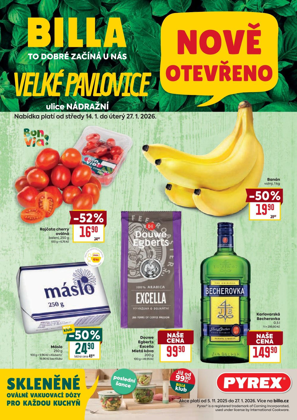 Leták BILLA leták - Velké Pavlovice, Nádražní - strana 1