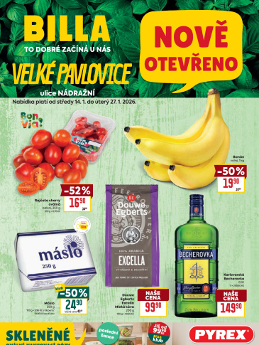 BILLA leták - Velké Pavlovice, Nádražní