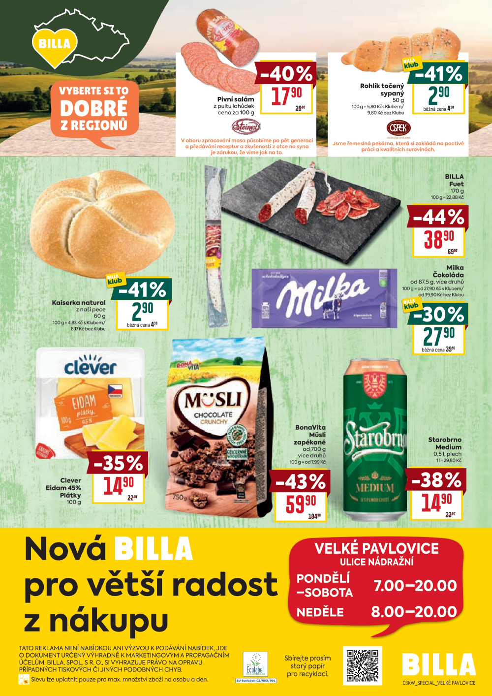 Leták BILLA leták - Velké Pavlovice, Nádražní - strana 2