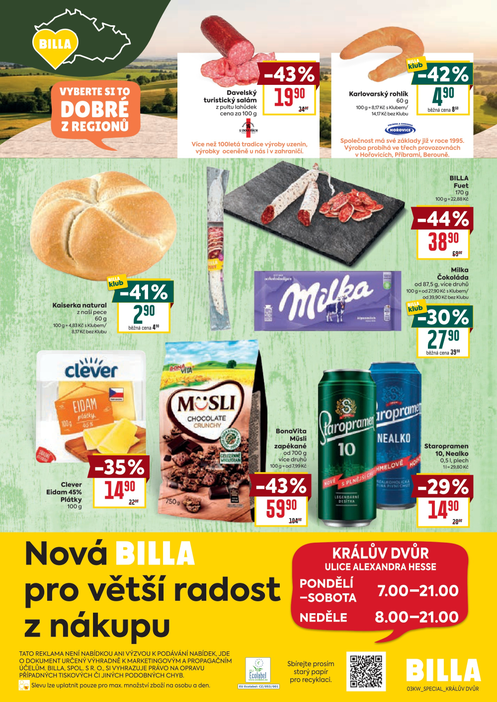 Leták BILLA leták - Králův Dvůr, Alexandra Hesse - strana 2