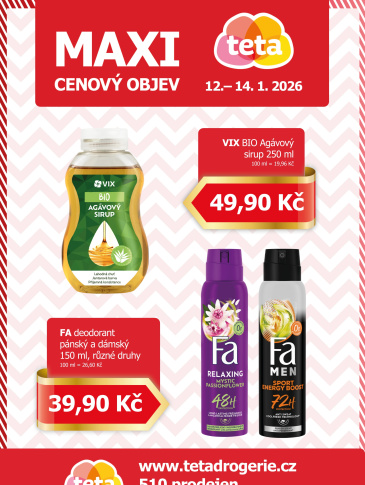 Teta drogerie - Maxi cenový objev