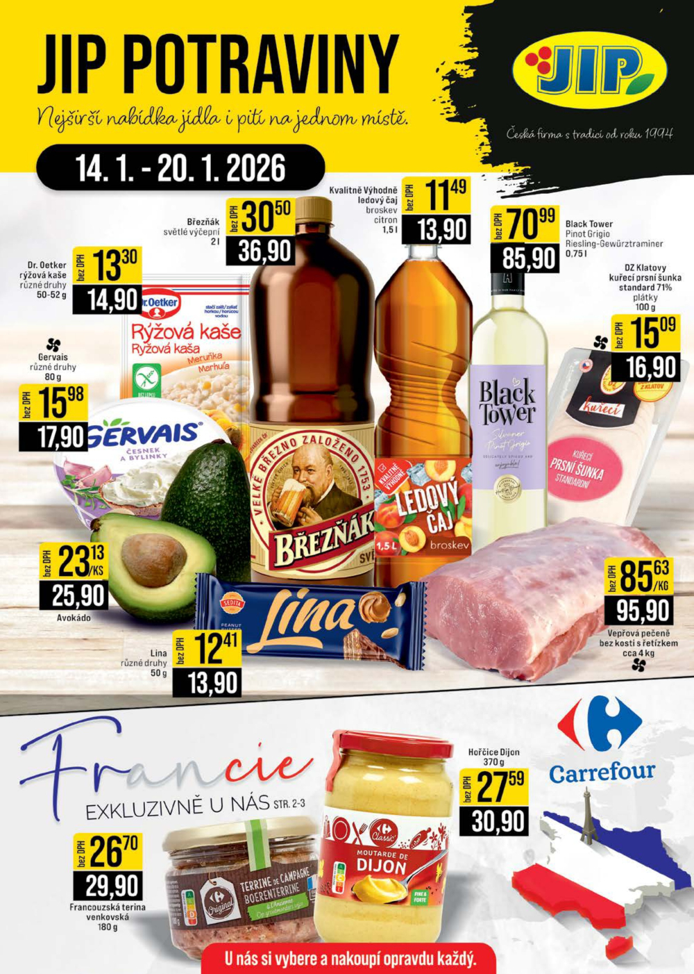 Leták JIP leták CC Cash & Carry - České Budějovice, Most, Náchod, Svoboda nad Úpou, Sušice - strana 1