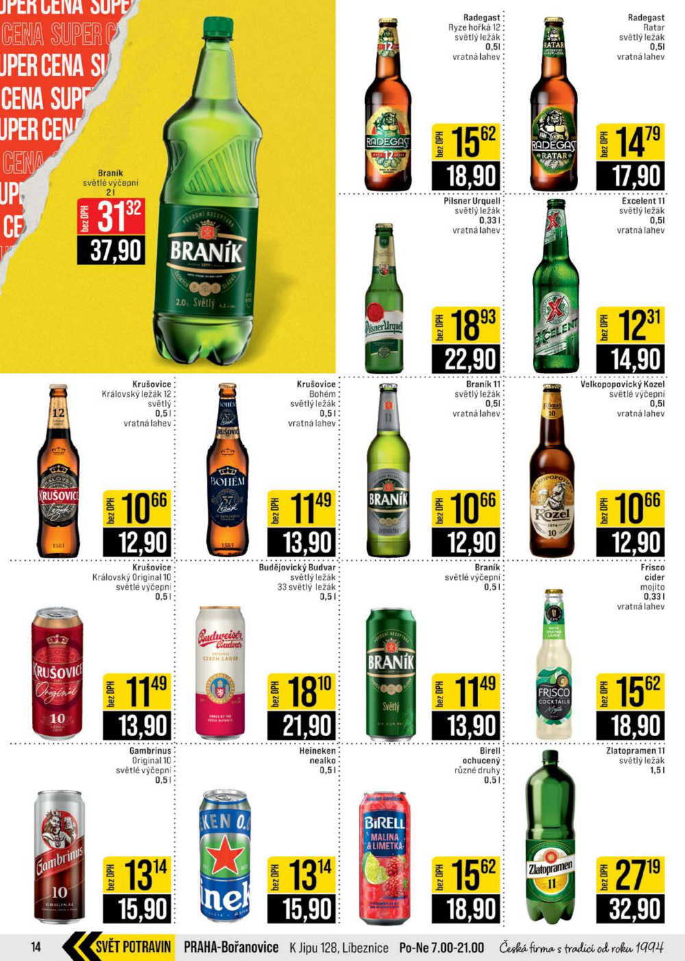 Leták JIP leták CC Cash & Carry - Brno, Ostrava, Praha, Polička, Olomouc, Karlovy Vary, Zlín, Jilemnice, Pardubice - strana 14