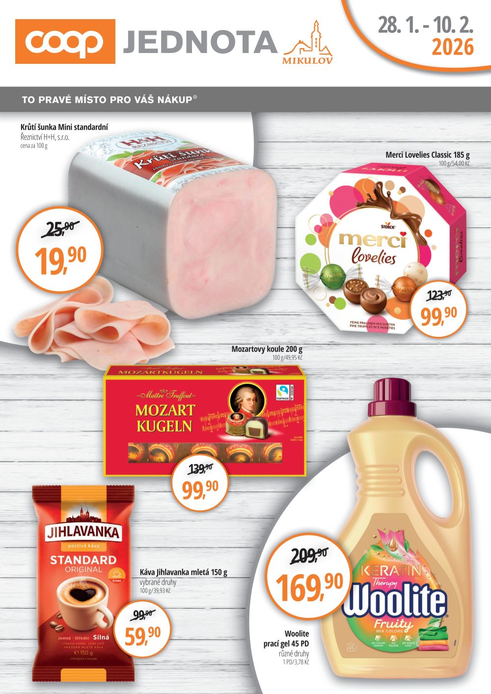 Leták Jednota Mikulov leták - strana 1
