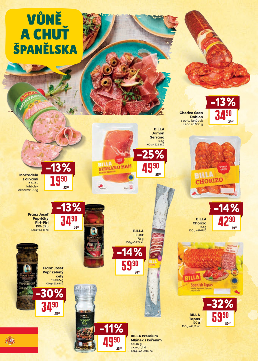 Leták BILLA leták - Chutě světa - strana 18