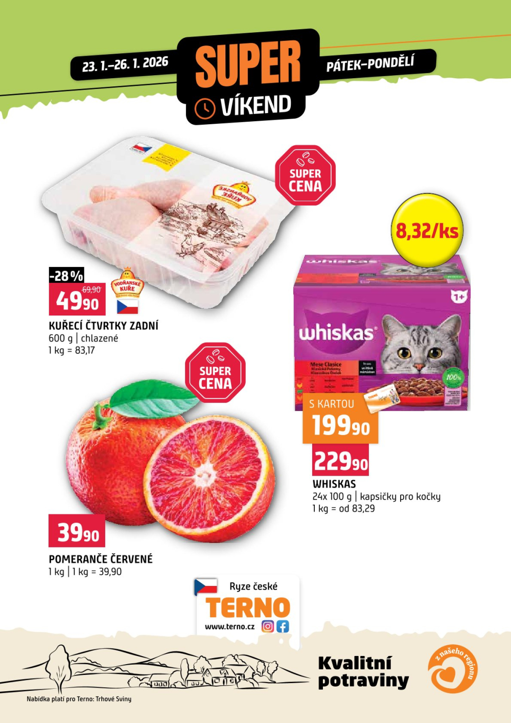 Leták Terno leták - Víkendovka Trhové Sviny - strana 1