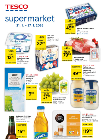 Tesco supermarket leták