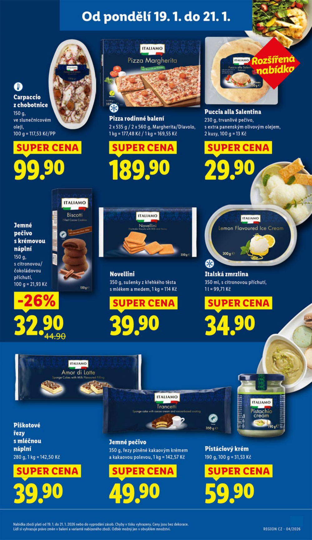 Leták Lidl leták od pondělí - Všechny chutě Itálie - strana 21