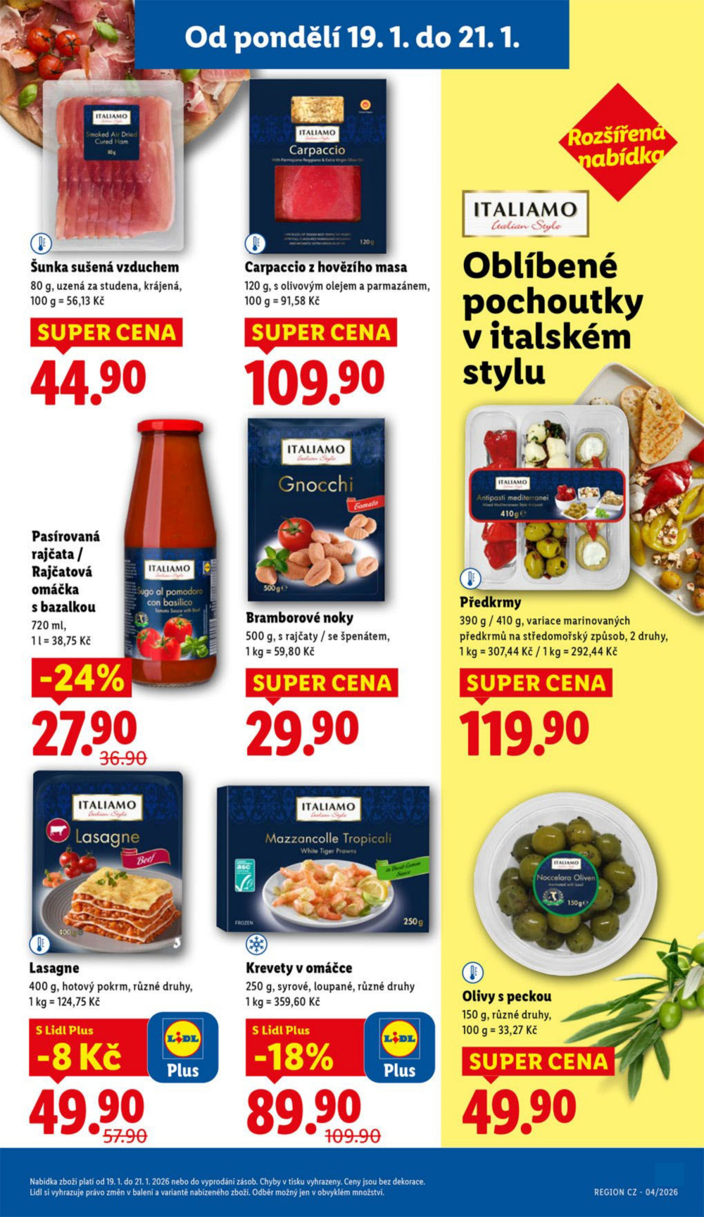 Leták Lidl leták od pondělí - Všechny chutě Itálie - strana 23