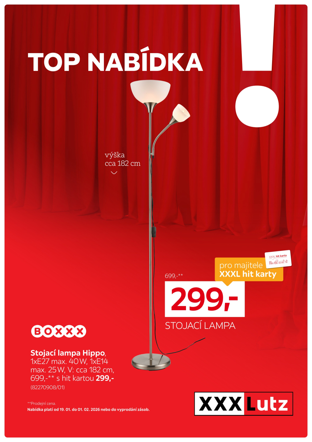 Leták XXXLutz leták - TOP nabídka Stojací lampa Boxxx - strana 1