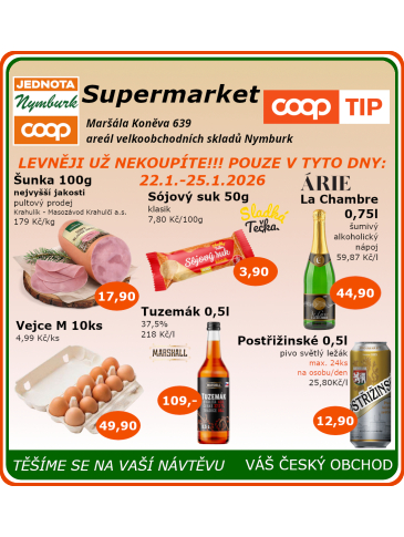COOP Jednota Nymburk Supermarket leták
