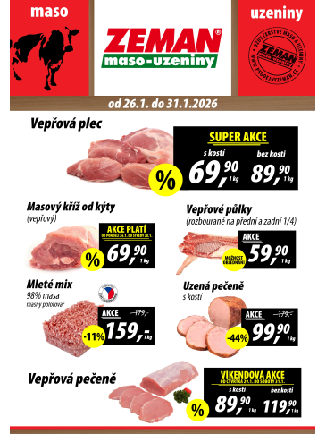 ZEMAN maso - uzeniny leták