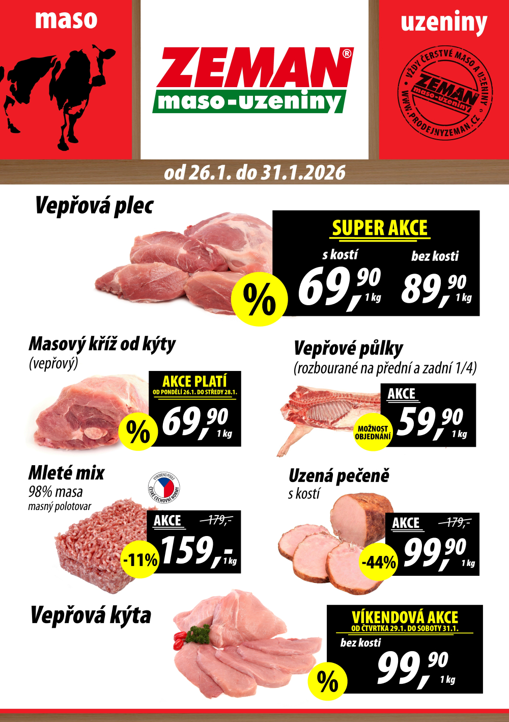 Leták ZEMAN maso - uzeniny leták - strana 1