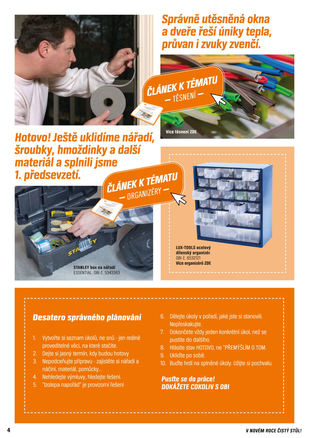 Leták OBI leták - V novém roce čistý stůl! - strana 4