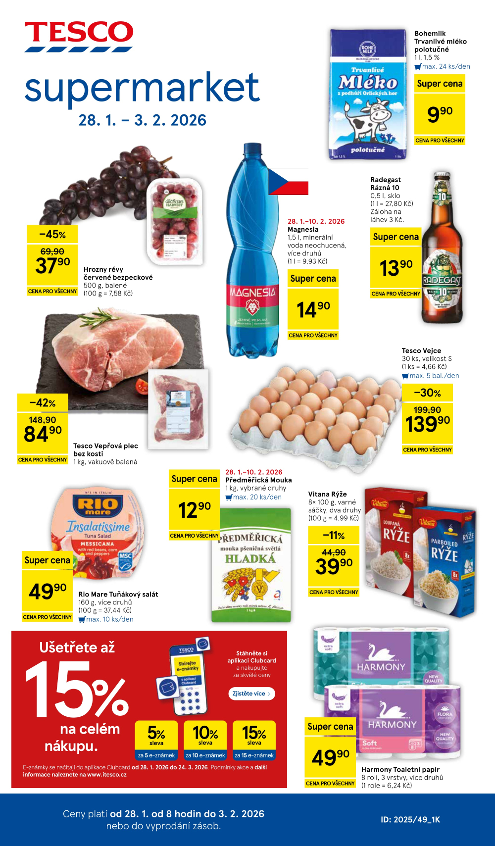 Leták Tesco supermarket leták - strana 1