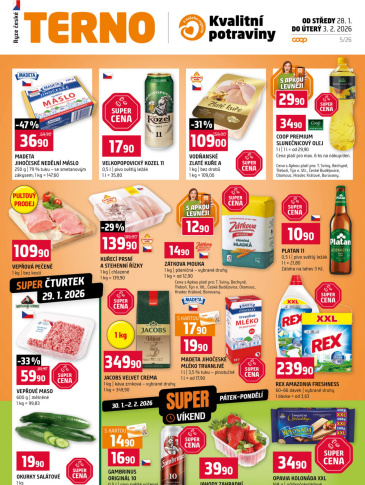 Terno leták - České Budějovice, Týn nad Vltavou, Bechyně, Trhové Sviny, Třeboň, Borovany