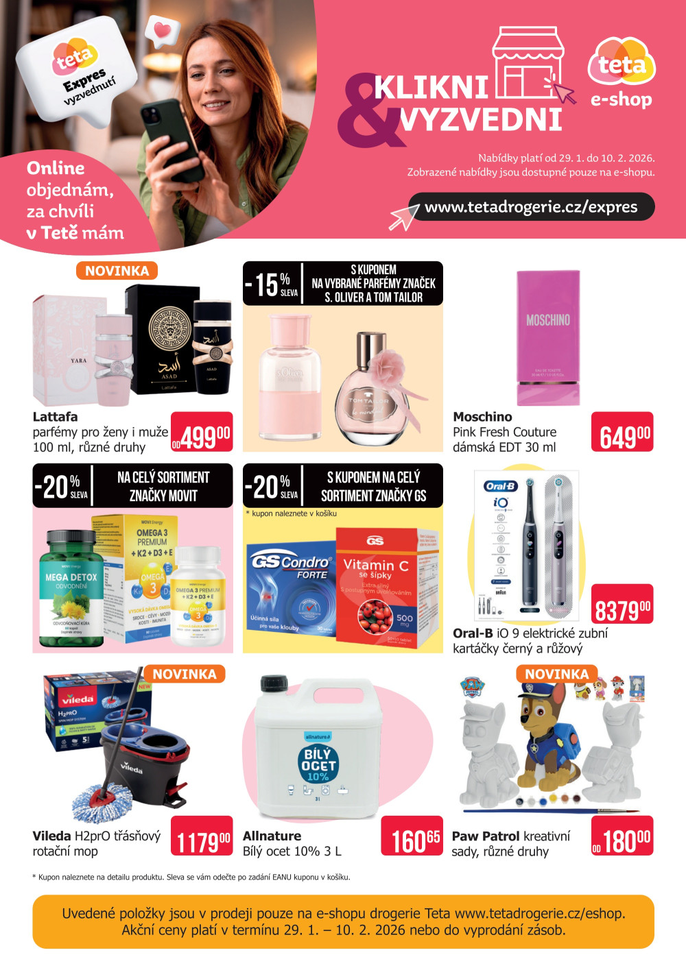 Leták Teta drogerie - Speciální nabídka e-shop - strana 1