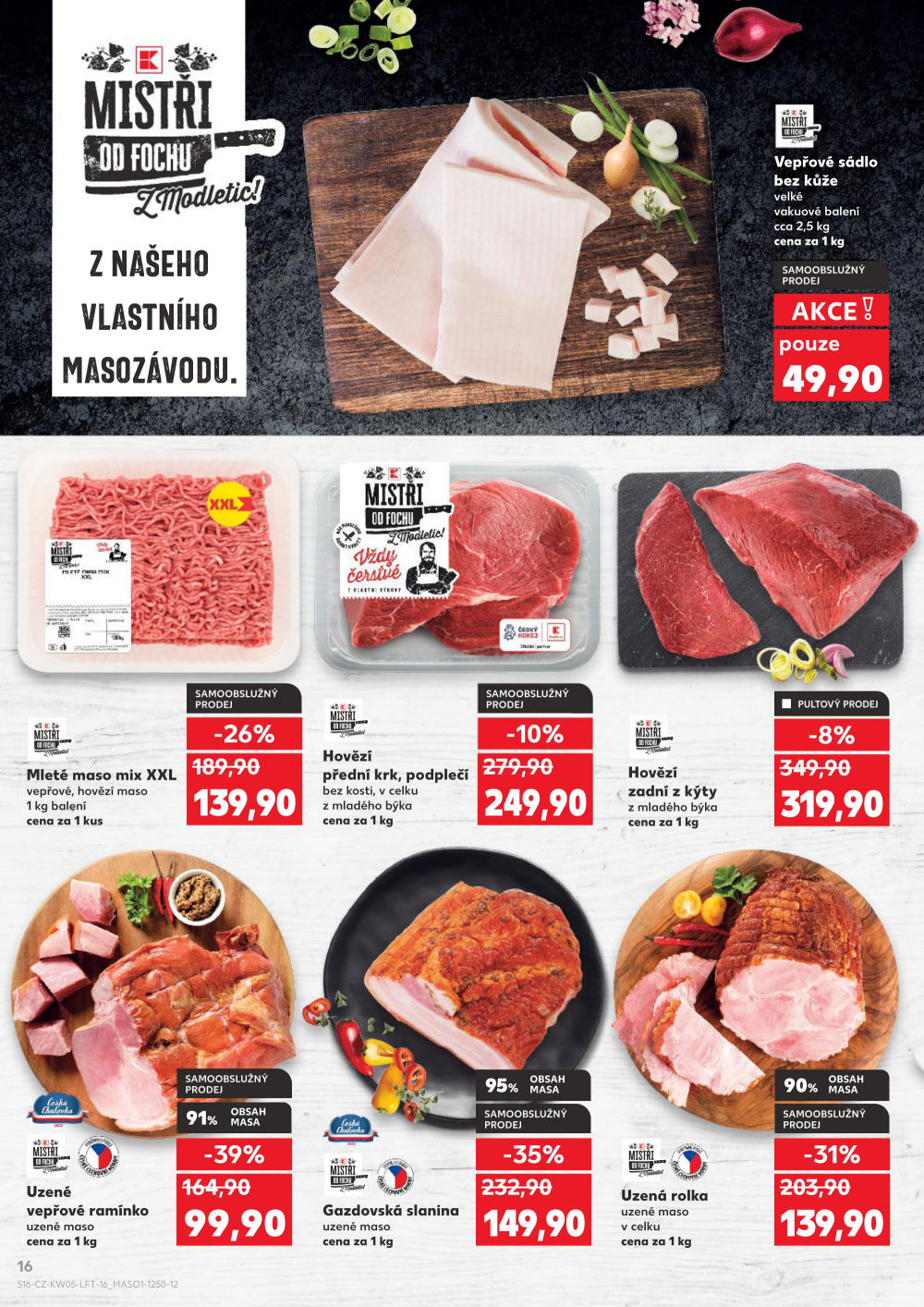 Leták Kaufland leták Jablonec nad Nisou, U Kostela - strana 16