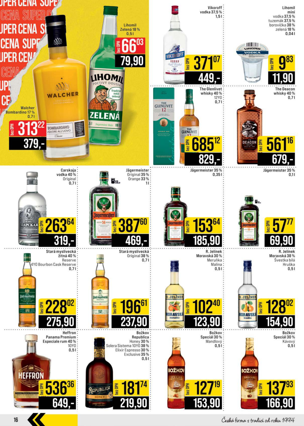 Leták JIP leták CC Cash & Carry - Brno, Ostrava, Praha, Polička, Olomouc, Karlovy Vary, Zlín, Jilemnice, Pardubice - strana 16