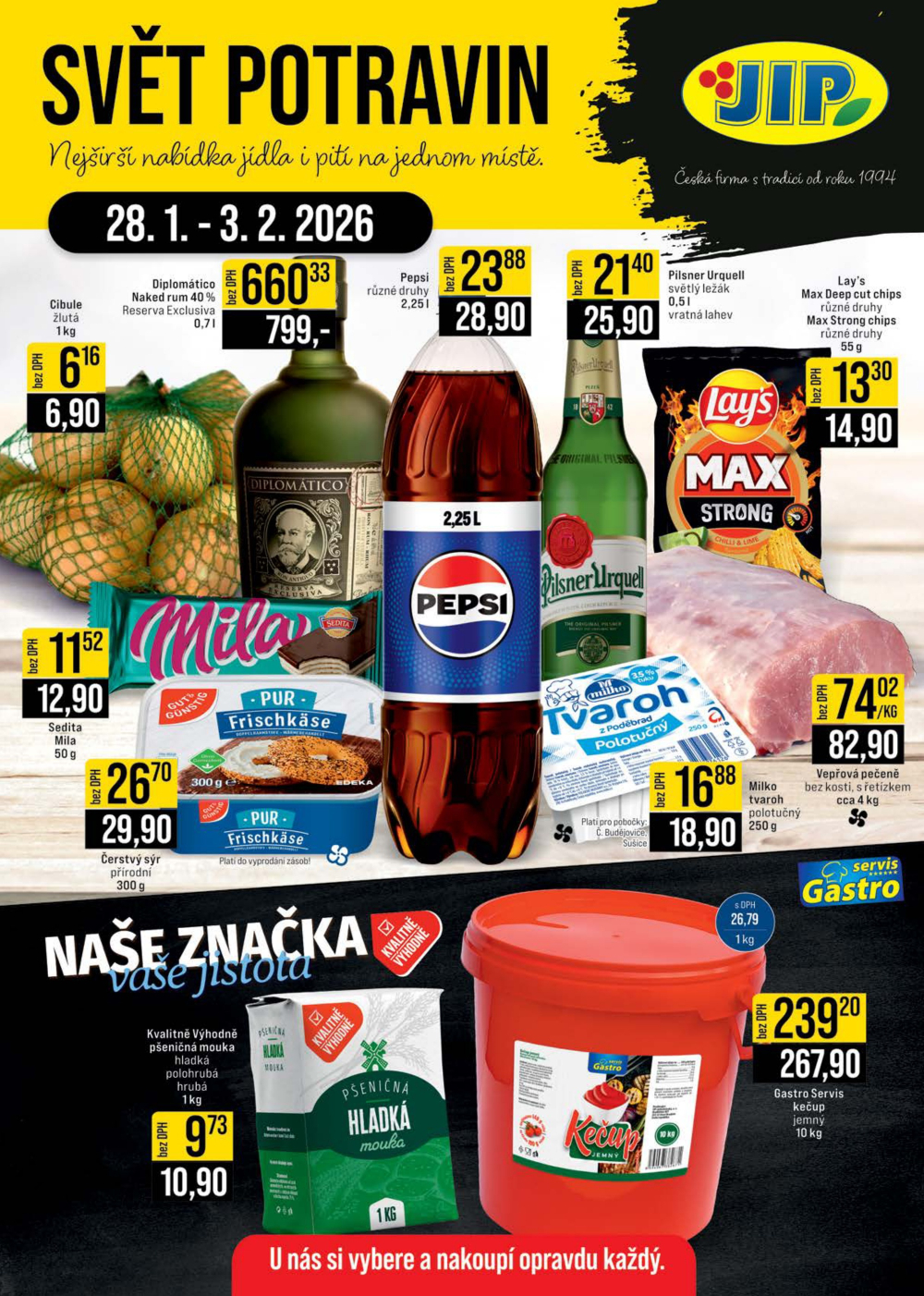 Leták JIP leták CC Cash & Carry - Brno, Ostrava, Praha, Polička, Olomouc, Karlovy Vary, Zlín, Jilemnice, Pardubice - strana 1