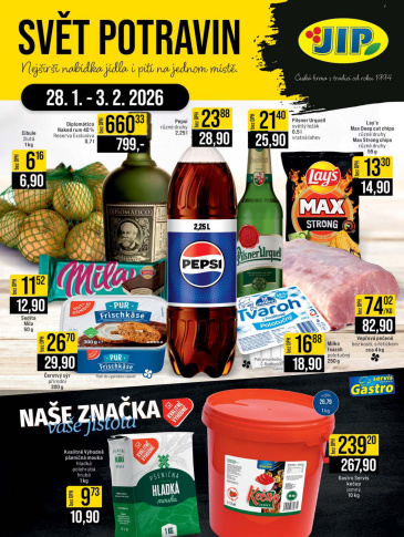 JIP leták CC Cash & Carry - Brno, Ostrava, Praha, Polička, Olomouc, Karlovy Vary, Zlín, Jilemnice, Pardubice