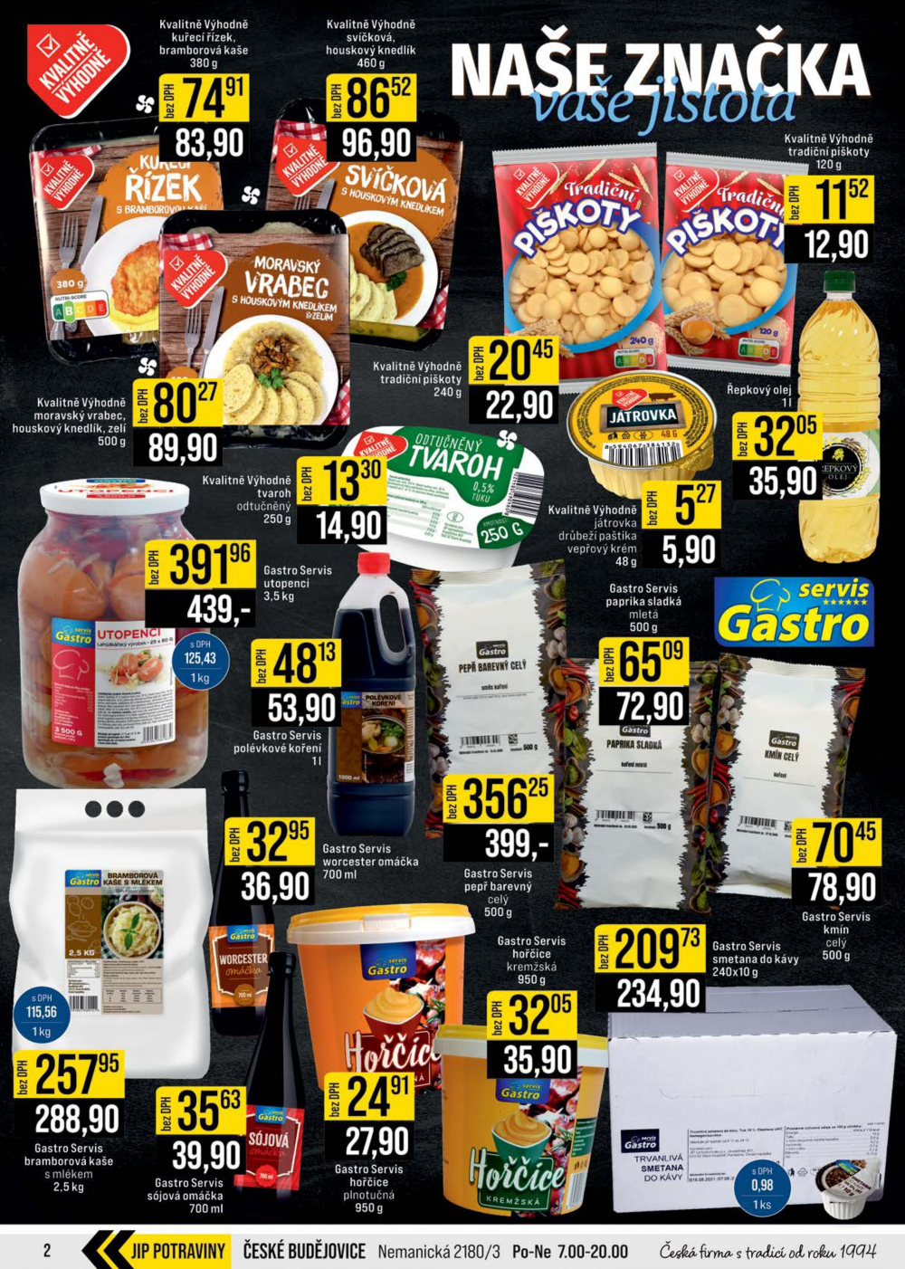 Leták JIP leták CC Cash & Carry - Brno, Ostrava, Praha, Polička, Olomouc, Karlovy Vary, Zlín, Jilemnice, Pardubice - strana 2