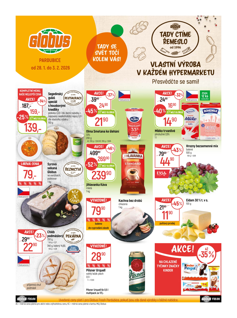 Leták Globus leták Pardubice - strana 1