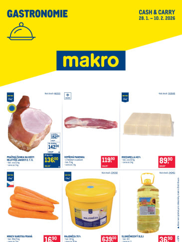 Makro leták - Gastronomie