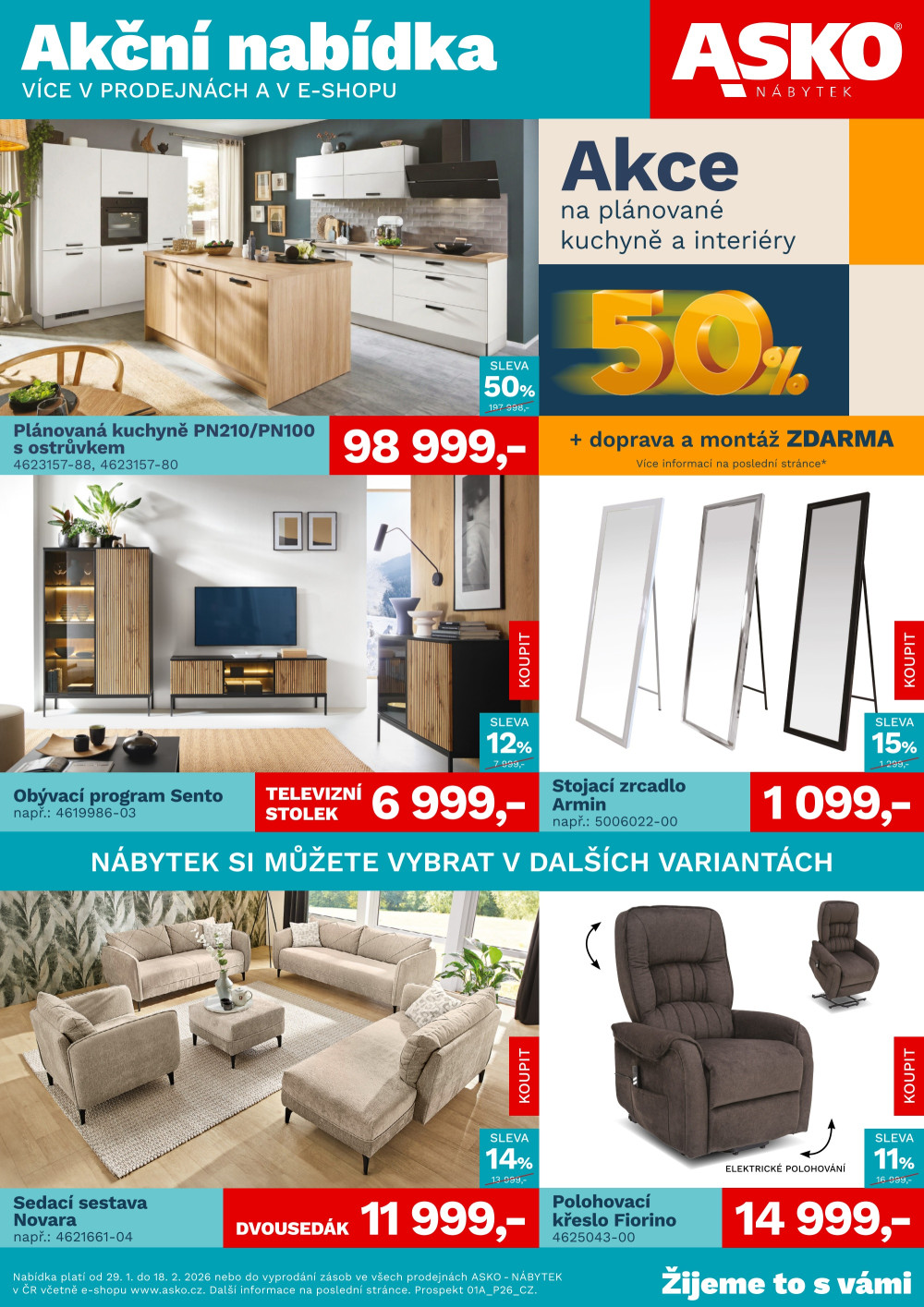 Leták ASKO nábytek leták - Akční nabídka - strana 1