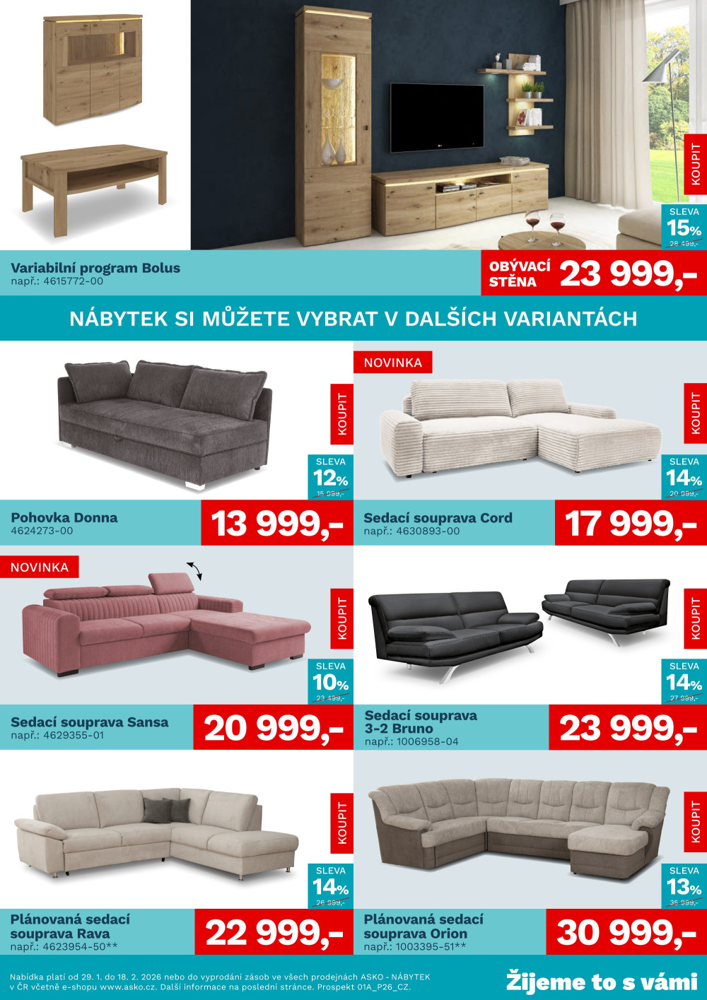 Leták ASKO nábytek leták - Akční nabídka - strana 2