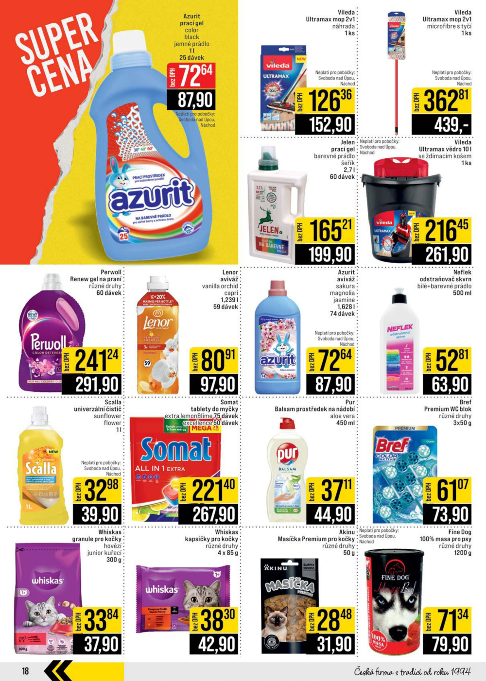 Leták JIP leták CC Cash & Carry - České Budějovice, Most, Náchod, Svoboda nad Úpou, Sušice - strana 18