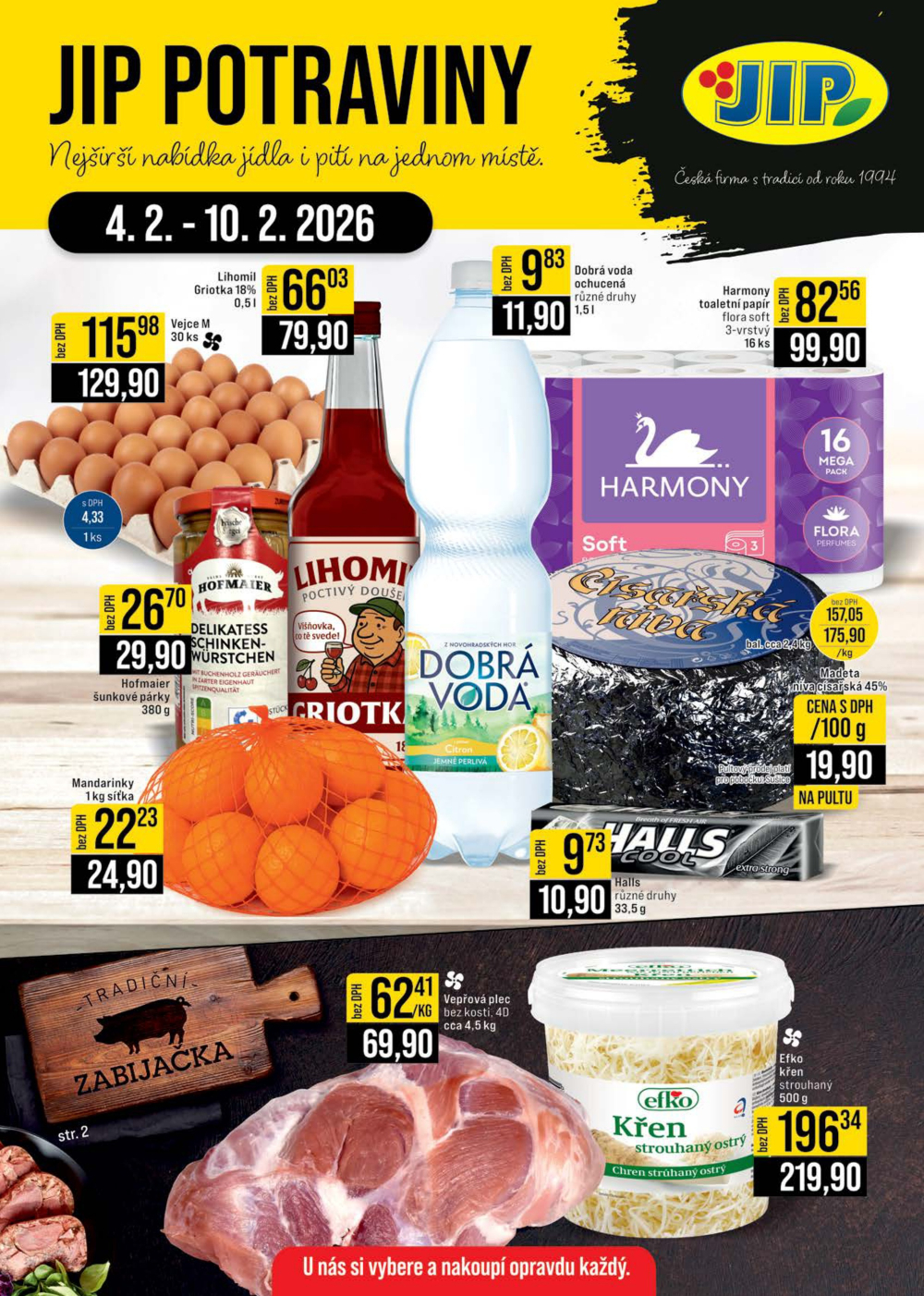 Leták JIP leták CC Cash & Carry - České Budějovice, Most, Náchod, Svoboda nad Úpou, Sušice - strana 1