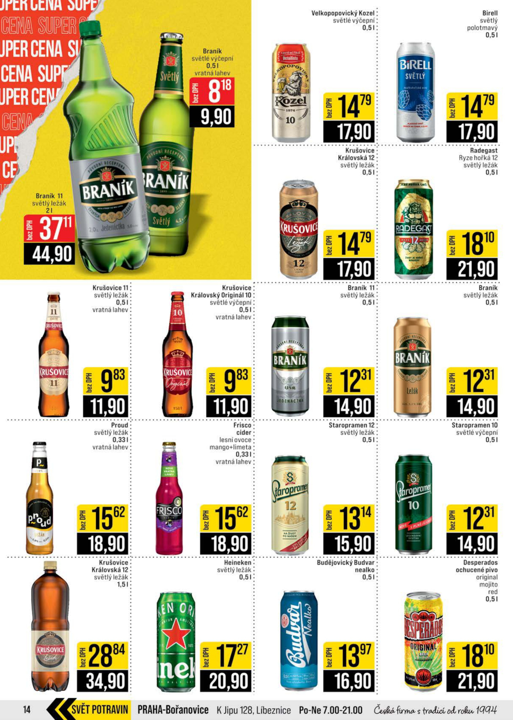 Leták JIP leták CC Cash & Carry - Brno, Ostrava, Praha, Polička, Olomouc, Karlovy Vary, Zlín, Jilemnice, Pardubice - strana 14