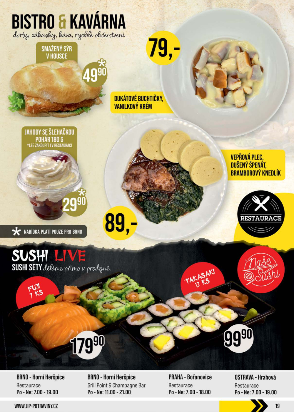 Leták JIP leták CC Cash & Carry - Brno, Ostrava, Praha, Polička, Olomouc, Karlovy Vary, Zlín, Jilemnice, Pardubice - strana 19