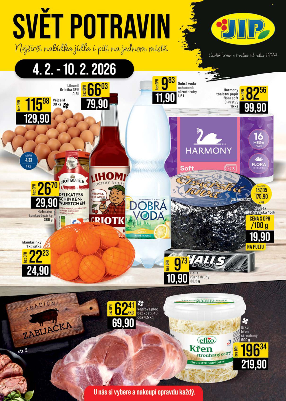 Leták JIP leták CC Cash & Carry - Brno, Ostrava, Praha, Polička, Olomouc, Karlovy Vary, Zlín, Jilemnice, Pardubice - strana 1