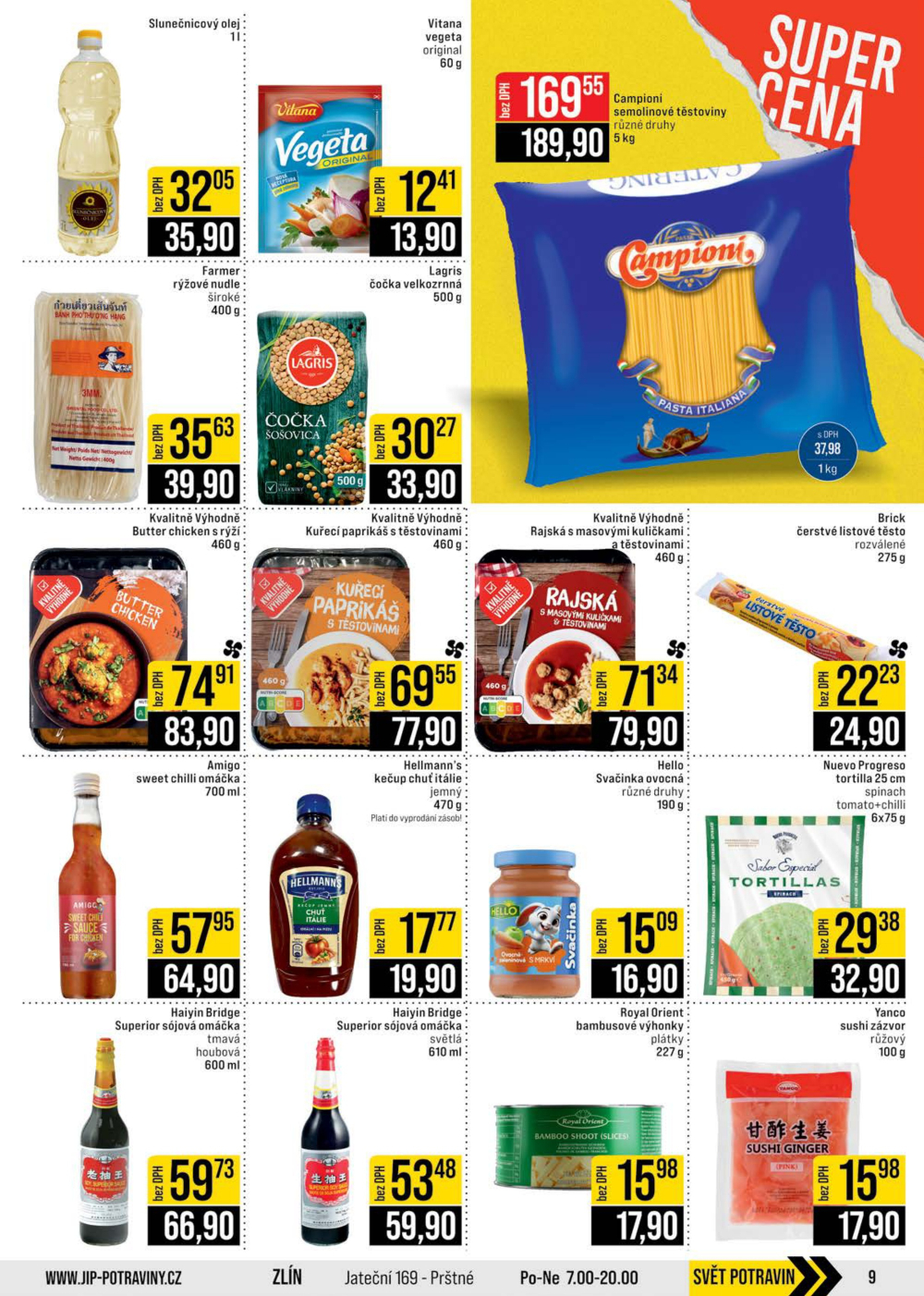 Leták JIP leták CC Cash & Carry - Brno, Ostrava, Praha, Polička, Olomouc, Karlovy Vary, Zlín, Jilemnice, Pardubice - strana 9