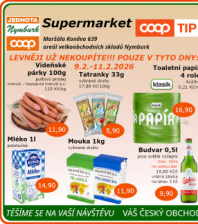 Akční leták COOP Jednota Nymburk Supermarket 