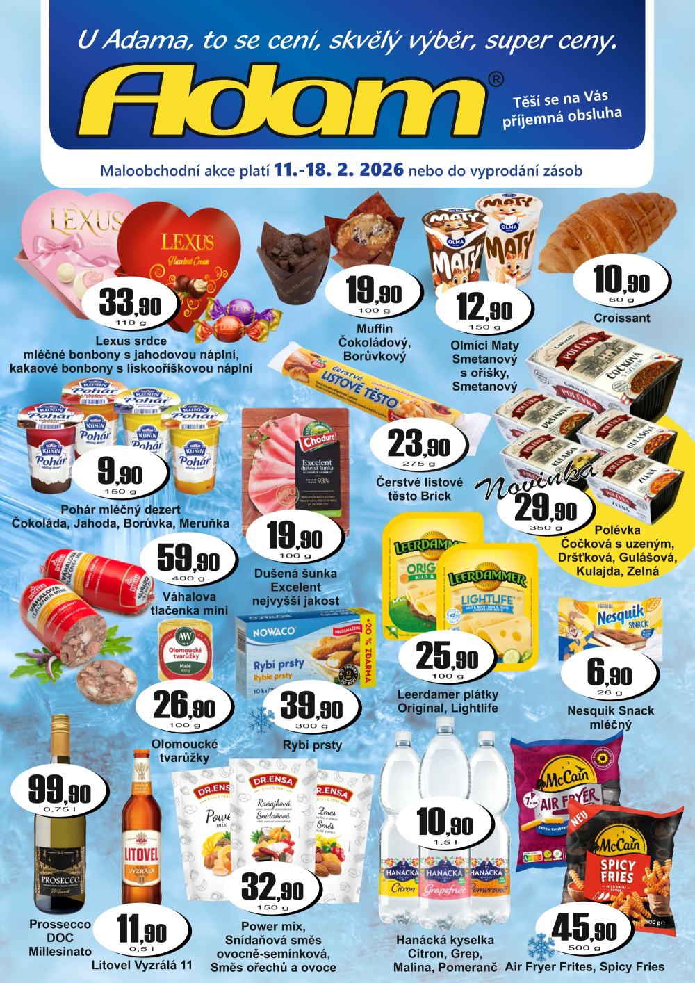 Leták ADAM POTRAVINY leták - strana 1
