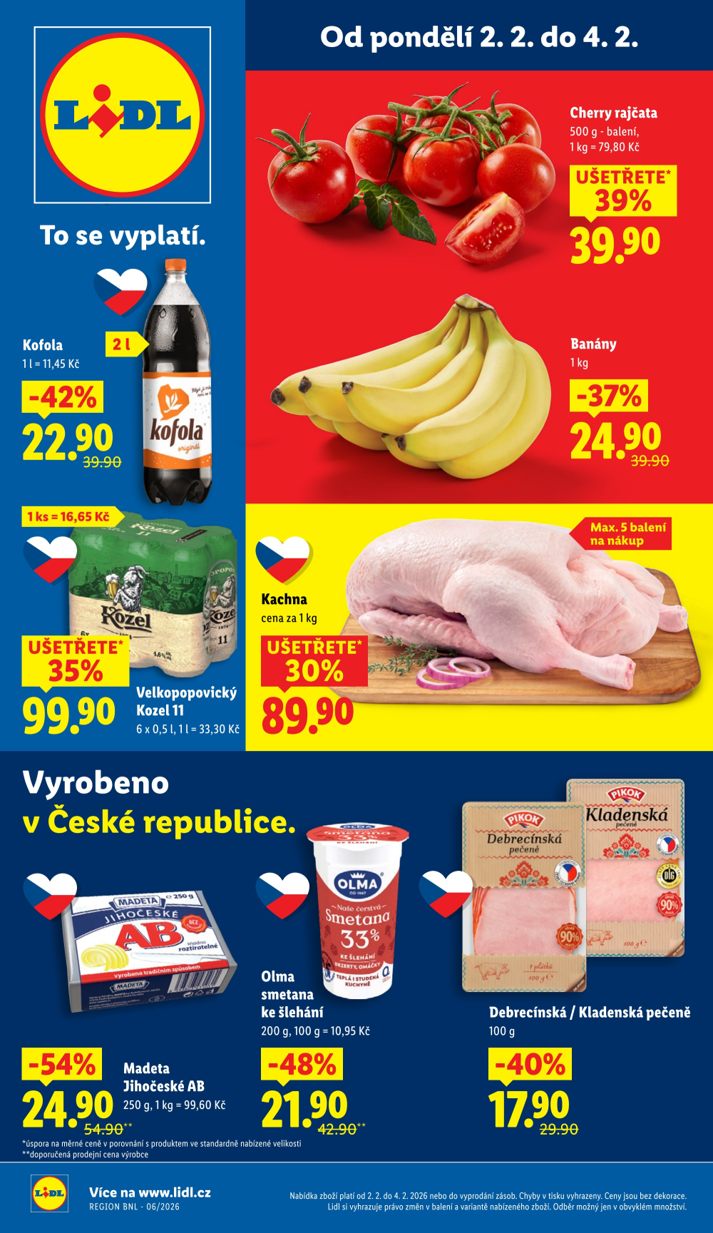 Leták Lidl leták od pondělí - Vyrobeno v České republice - strana 1