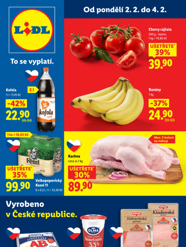 Lidl leták od pondělí - Vyrobeno v České republice