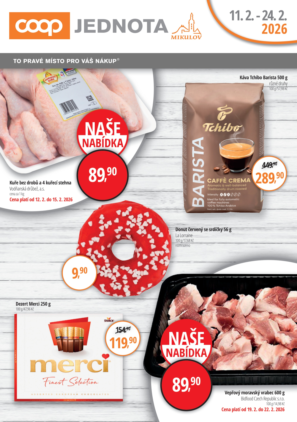 Leták Jednota Mikulov leták - strana 1