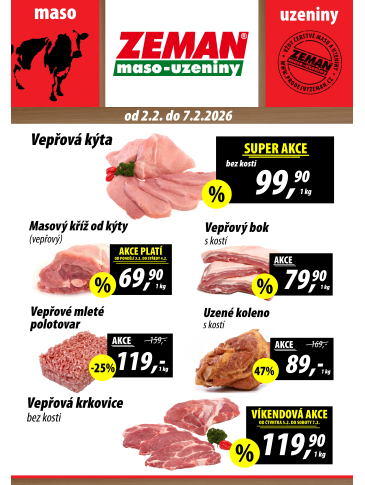 ZEMAN maso - uzeniny leták