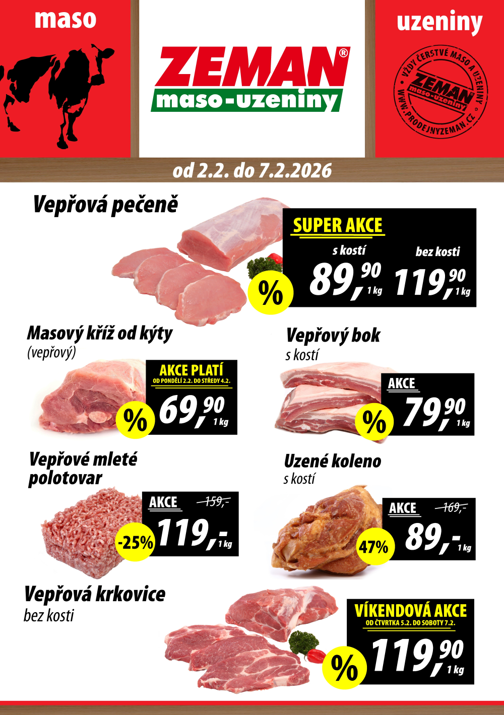 Leták ZEMAN maso - uzeniny leták - strana 1