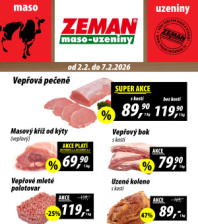 Akční leták ZEMAN maso - uzeniny 