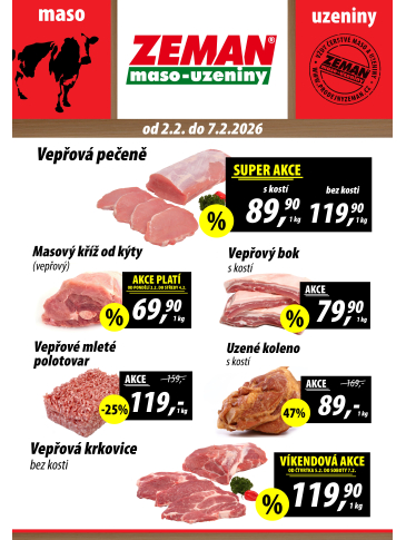 ZEMAN maso - uzeniny leták