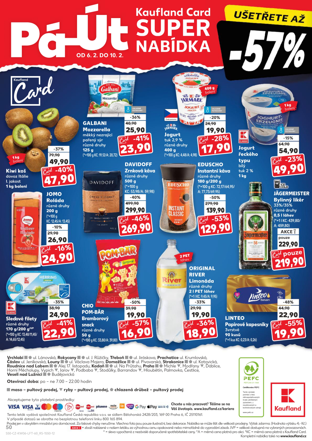 Leták Kaufland leták Praha 8 - Malý Klín - strana 50