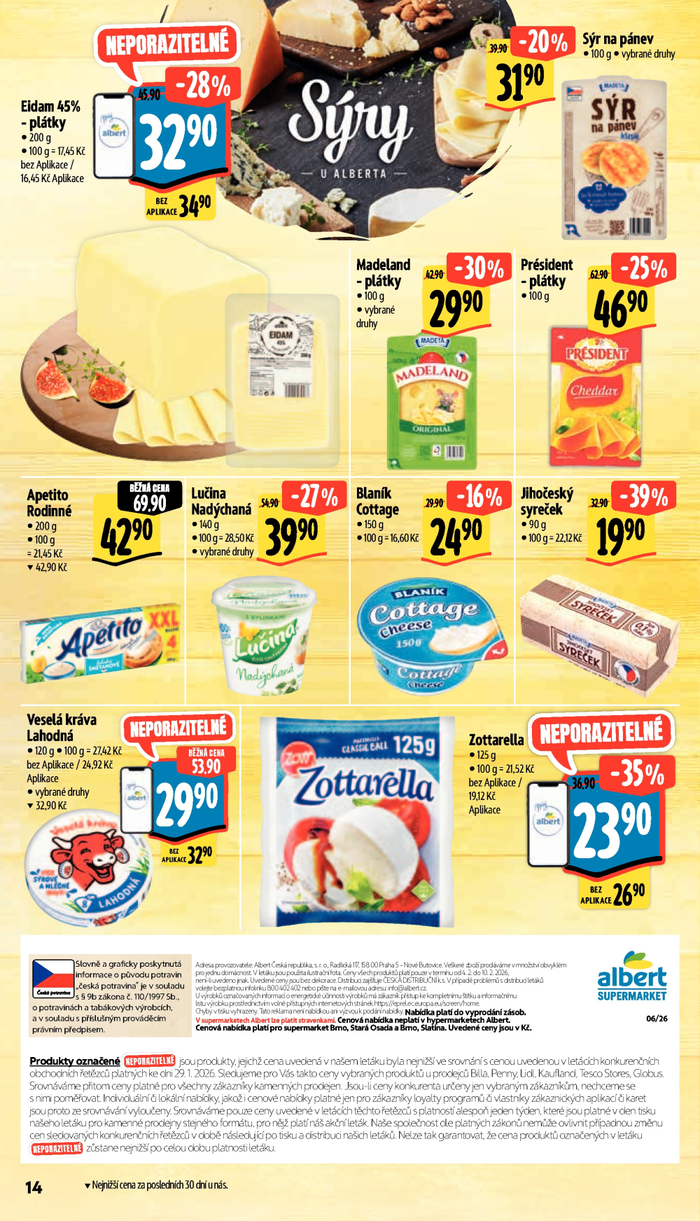 Leták Albert Supermarket leták - Brno, Stará Osada a Jihomoravské náměstí - strana 26